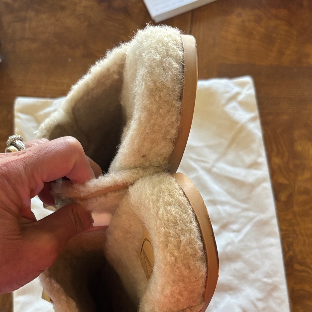 Valentino Cream Mules with Gold Accents - Picture 11 of 13